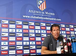 Simeone habló en rueda de prensa tras el entrenamiento en el Cerro del Espino